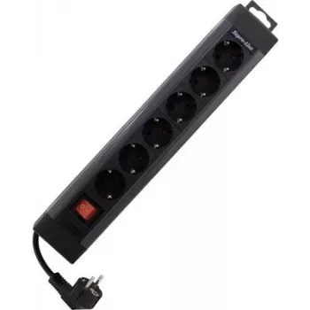 Power strip REV 0014612513, 6 outlets, 2.4 m cable, switch, anthracite