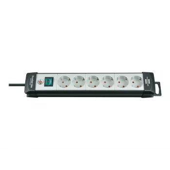 Brennenstuhl Premium-Line - Extension Cord - output connectors: 6 - 5,0m - Germany - Black, Light Grey (1951560101)
