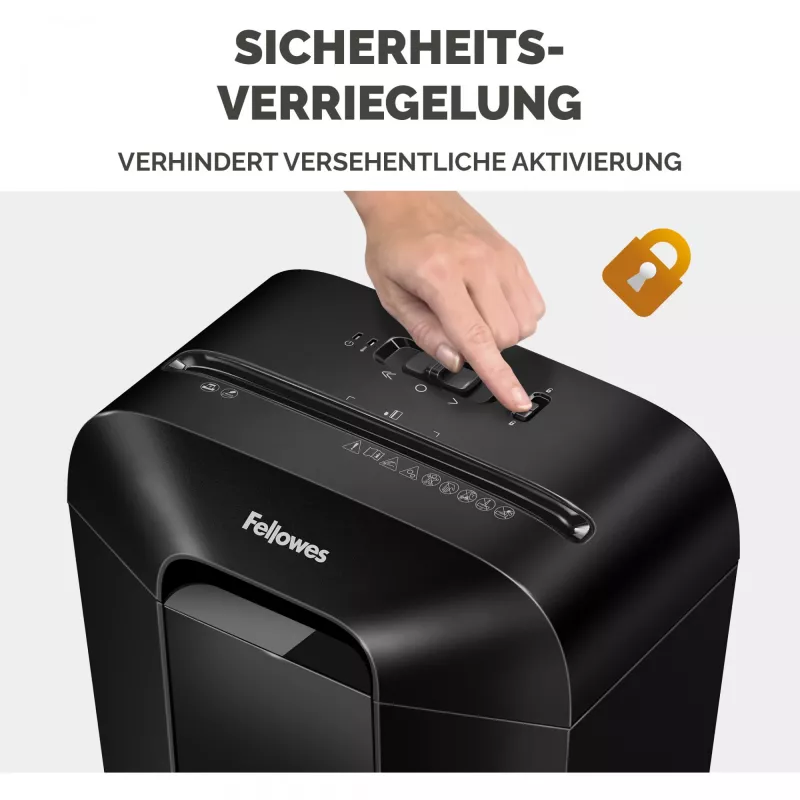 Fellowes Powershred LX50 paper shredder Particle-cut shredding Black