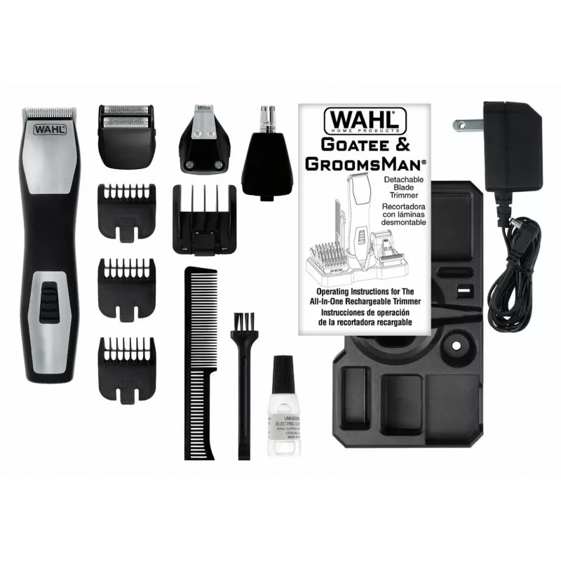 Trimmer Wahl GroomsMan Pro Battery Black Stainless steel 0.7 mm 3 cm