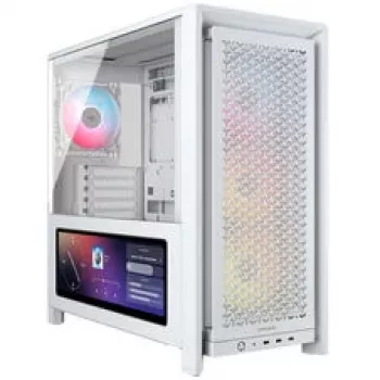 Corsair FRAME 4000D LCD RS PC-Enclosure, Midi-Tower, ATX, ARGB, Tempered Glass - White