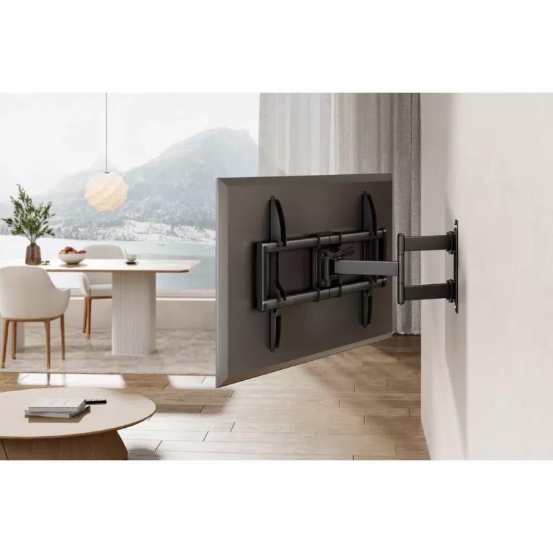 Full-motion TV wall mount GEMBIRD WM-90ST-01 for 37–90 inch TVs, max 50 kg, VESA up to 600x400, swivel 90°, tilt -5–15°