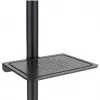 TV cart MACLEAN MC-949 for 32–55 inch TVs, VESA 75×75–400×400 mm, max load 25 kg, height 147–155 cm, storage shelf, black