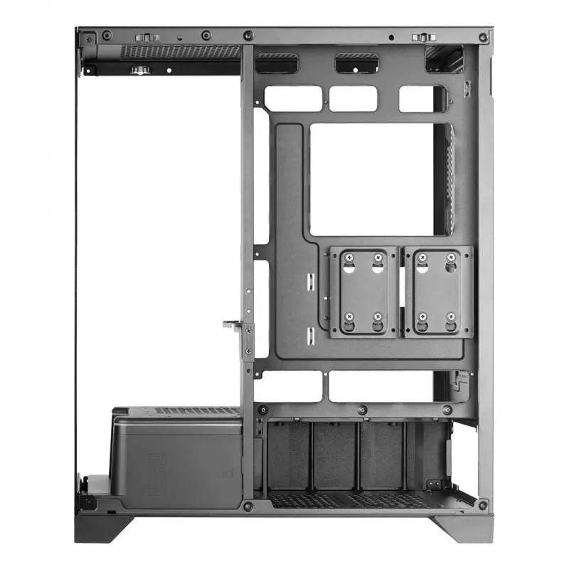 TACENS Mars Gaming MCPRISMA Midi Tower PC case, Black, tempered glass, supports ATX/Micro-ATX/Mini-ITX, 2x3.5 inch + 2x2.5 inch bays