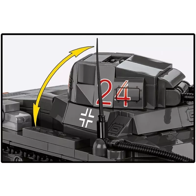 Building Set Cobi Panzer I Ausf. B – 654 pieces, detailed model tank kit