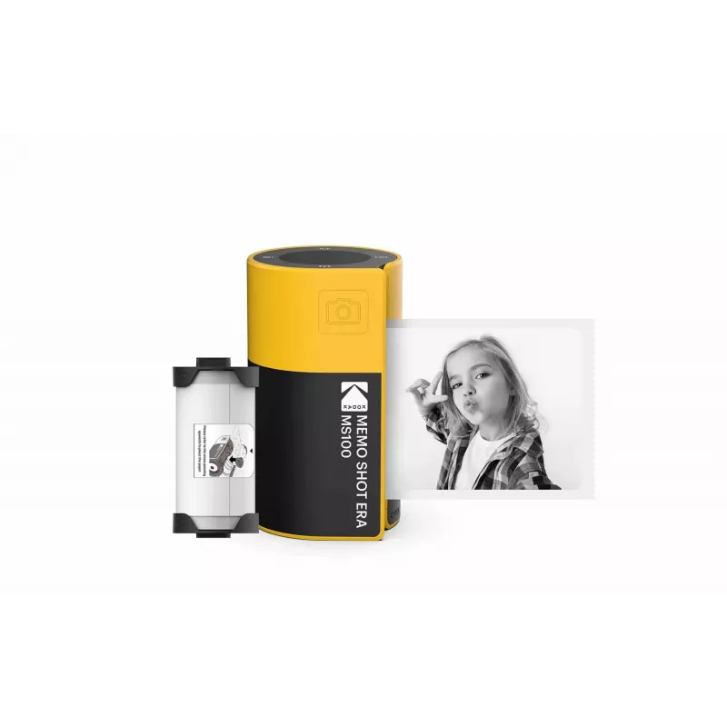 Kodak MemoShot Era MS100 Photo Printer 68.58 x 45.72 mm Black Yellow