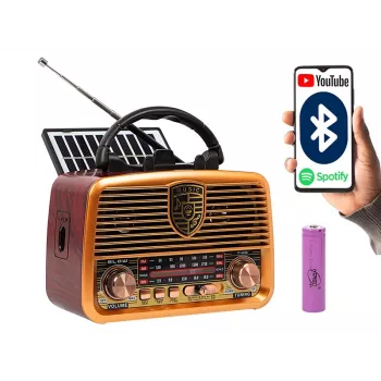 Analog radio BLOW RA10 AM/FM solar 77-540 — AM/FM receiver with solar panel and battery backup