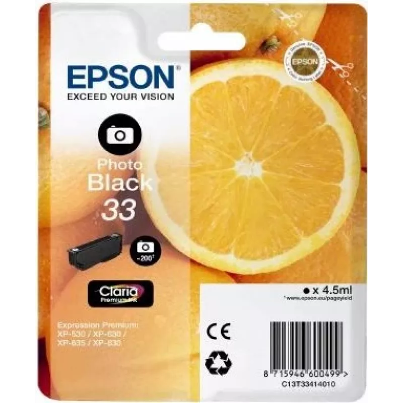 Epson Oranges C13T33414010 ink cartridge 1 pc(s) Original Photo black