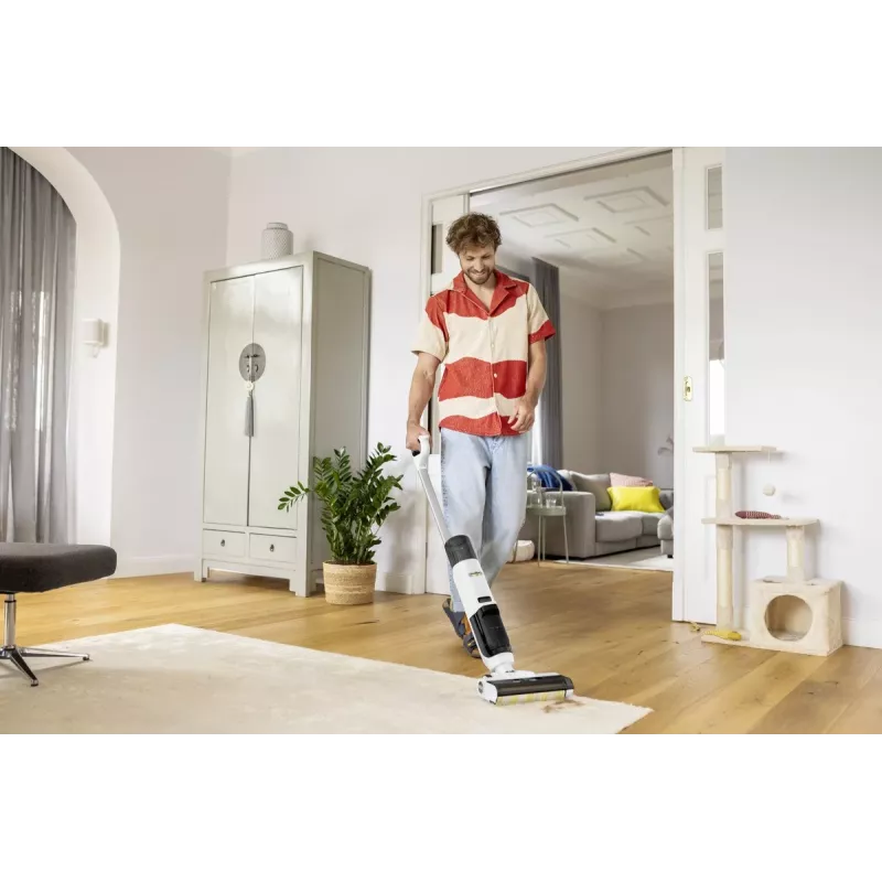 Floor washer vacuum Karcher FCV2 Natural N 1.056-101.0 — battery 21.6V, runtime 25 min, 160W, dry & wet, bagless, LED display