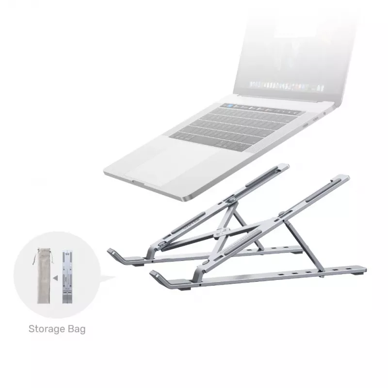 Laptop stand UNITEK OT155SL Silver Aluminium 13-41° tilt