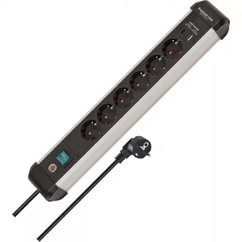 Power extension Brennenstuhl 1391030611 3 m 6 AC outlets Indoor Black Silver