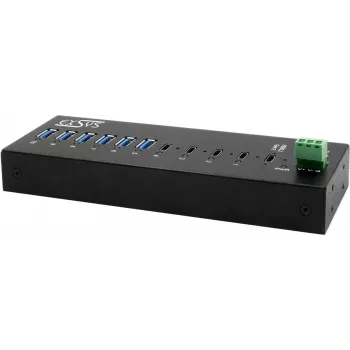 EXSYS GmbH 10-Port USB 3.2 Gen 2x1 Metall HUB, 4x USB-C + 6x USB-A (EX-12280HMS)
