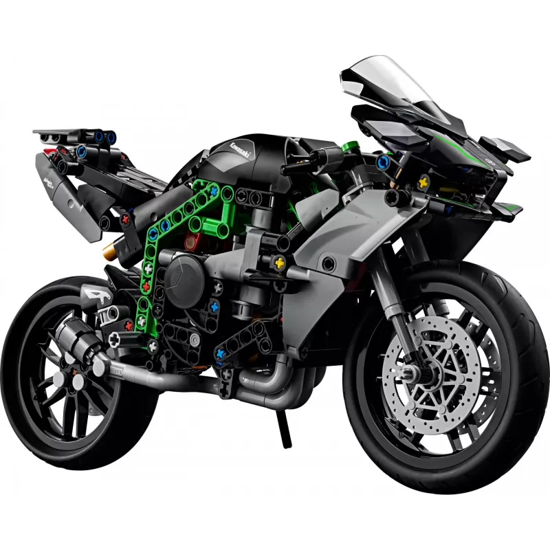 LEGO Technic motorcycle model Kawasaki Ninja H2R 42170 — 1:1 scale replica, 643 pieces, instruction sheet, for ages 10+