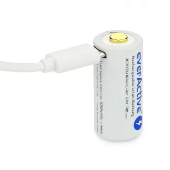 Rechargeable battery everActive EV16340 700mAh 3V with Micro USB charging