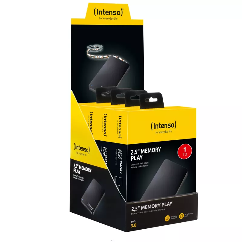 External Hard Drive Intenso 1TB USB 3.0 2.5 inch Memory Play