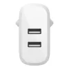 Belkin BOOST CHARGE - Power Supply - 24 Watt - QC 3.0 - 2 Output Ports (USB) - White (WCB002VFWH)