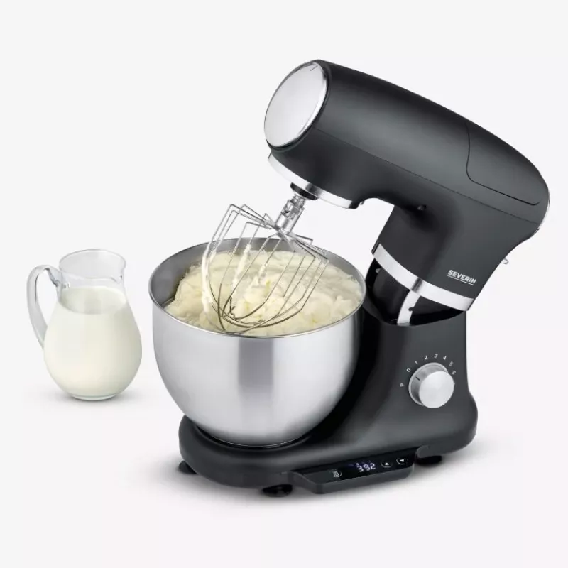 Food Processor Severin KM 3898 1000 W 5.5 L Black Brushed Steel Silver