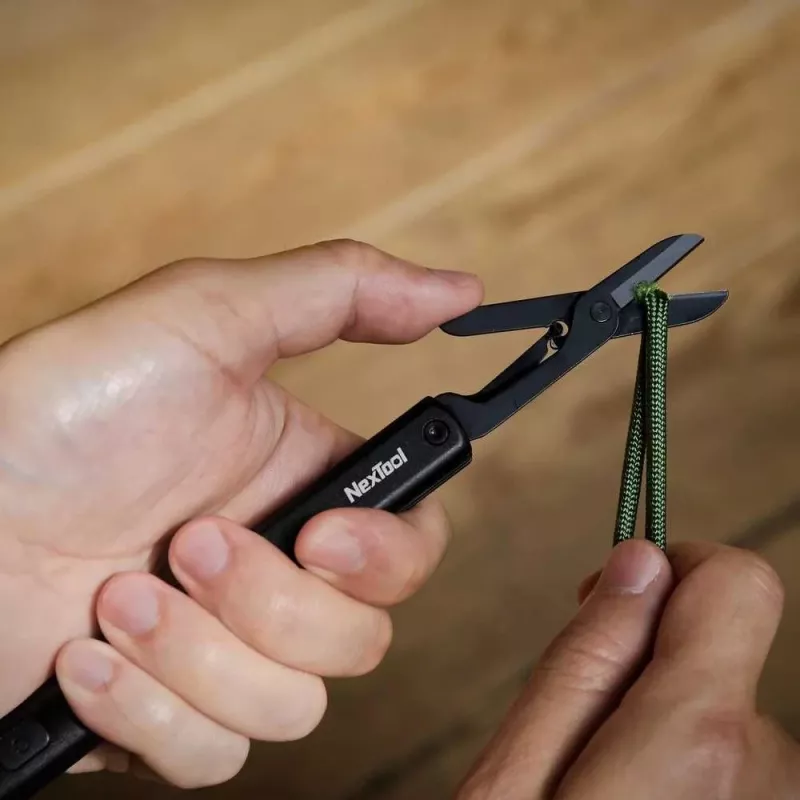 Multi-functional flashlight pen Nextool NE20026 — LED 50 lm, 90 min runtime, stainless steel knife, scissors, USB-C, aluminium, 125×15 mm, 38 g
