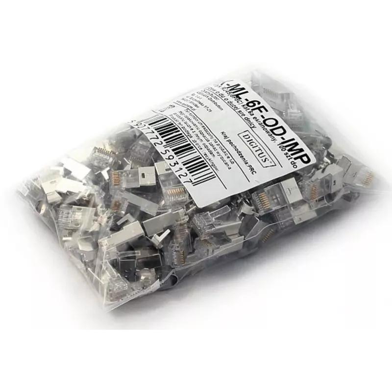 Wire Connector RJ45 Grey Digitus X-ML-6F-OD-IMP Male 100 pcs