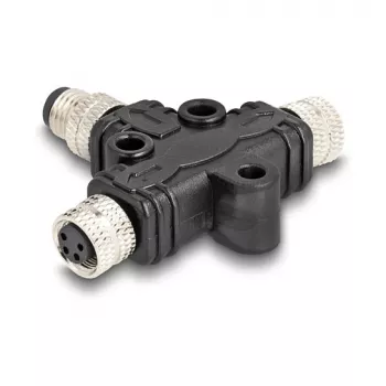 Cable splitter DeLOCK M8 T-Splitter A-coded 4 pin 1 x male to 2 x female