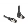 Network Cable DeLOCK RJ45 Cat.8.1 90° downwards angled / straight 2 m black