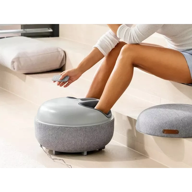 Beurer Shiatsu Foot Massager FM 120 2-in-1 grey — electric foot and ankle massager, shiatsu rollers, adjustable intensity