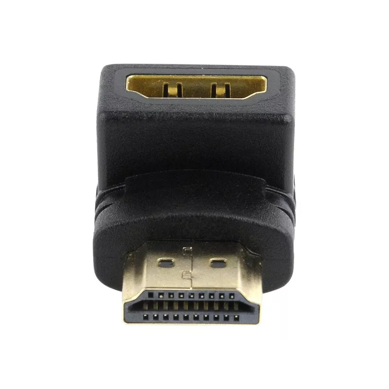 HDMI gender changer GEMBIRD A-HDMI90-FML, HDMI to HDMI, right-angle 90° adapter, black