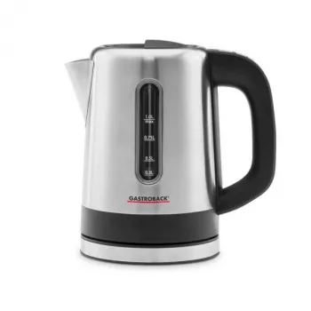 Electric kettle Gastroback 1 L 1000 W Black Stainless steel