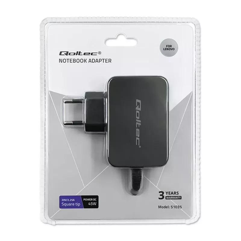 Power Adapter Qoltec 51035 45W Indoor Black 220-240V