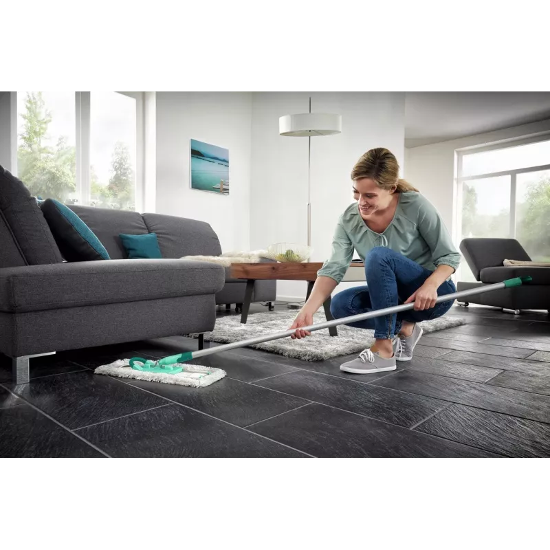 Flat mop Leifheit Profi XL cotton plus — 420 mm width, 360° rotating head, cotton/fiber, aluminium handle