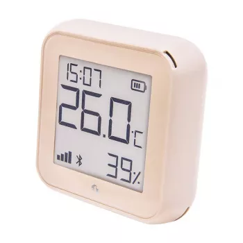 Temperature and humidity sensor Shelly H&T Gen3 WiFi — compact wireless environmental sensor (Mocha)