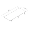 MACLEAN MC-128WD Wall-Mounted Folding Shelf 100×40 cm Wooden Finish