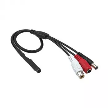 Security camera microphone ACTi PMIC-0100 — omnidirectional wired mic, 3.5 mm, 2.3 m cable, Black/Red/White