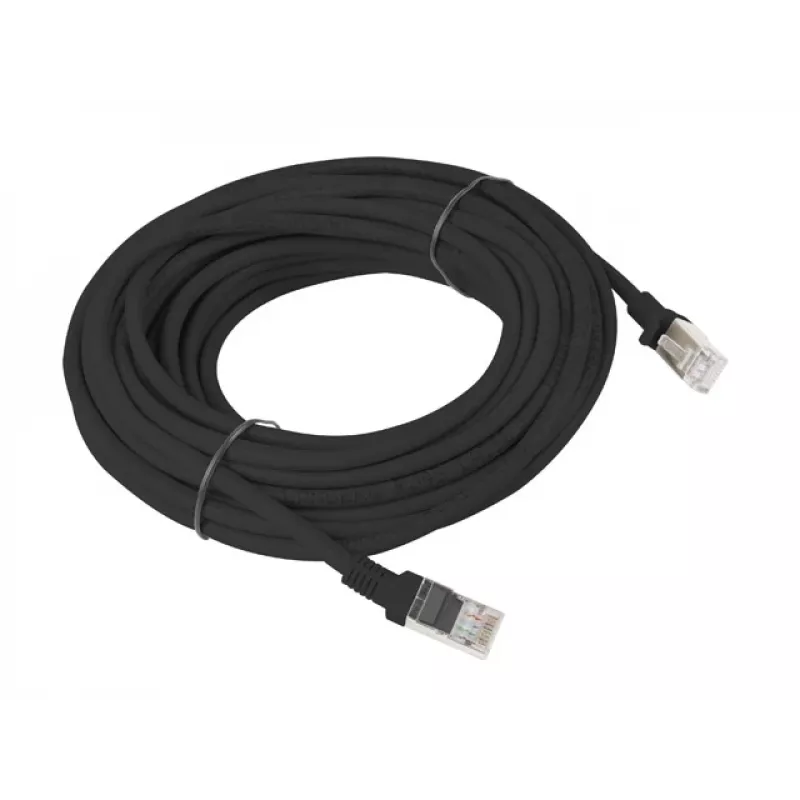 Networking cable LANBERG PCU6-10CC-1000-BK RJ-45 Cat6 U/UTP 10 m Black