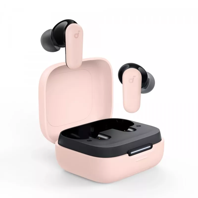 Headset Anker P30i wireless in-ear headset for calls and music, USB Type-C, Bluetooth, light pink