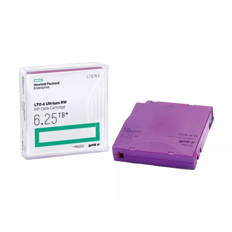 HPE LTO Ultrium 6 RW Data Tape Cartridge C7976AN — 6.25TB , Purple, 20-pack