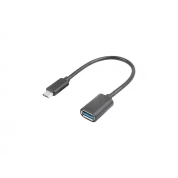 LANBERG AD-UC-UA-04 adapter USB TYPE-C M - USB Type-A F 15cm Black