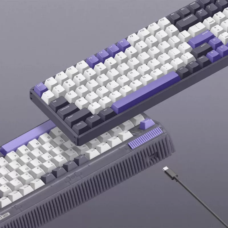 IQUNIX F97 Lavandin Wireless Gaming Keyboard, RGB, MX Red Switches, US