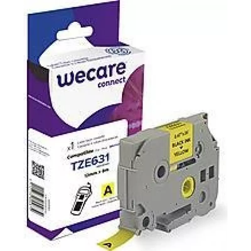 Label-making tape Armor K80010W4 Black on yellow TZe