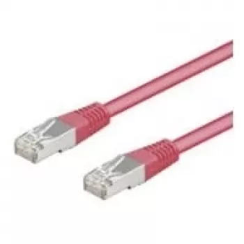 Wentronic Goobay CAT 5e Patch Cable, SF/UTP, Magenta, 1 m - CCA Copper Mix (93411)