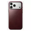 Leather cover case Nomad Modern for iPhone 17 Pro Max (6.9 inch) — Burgundy, leather+TPU+PC