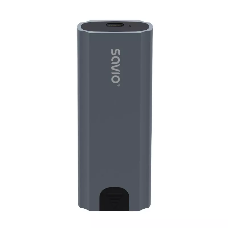 M.2 SSD enclosure SAVIO AK-67 Grey, USB 10 Gbit/s, single M.2 drive support