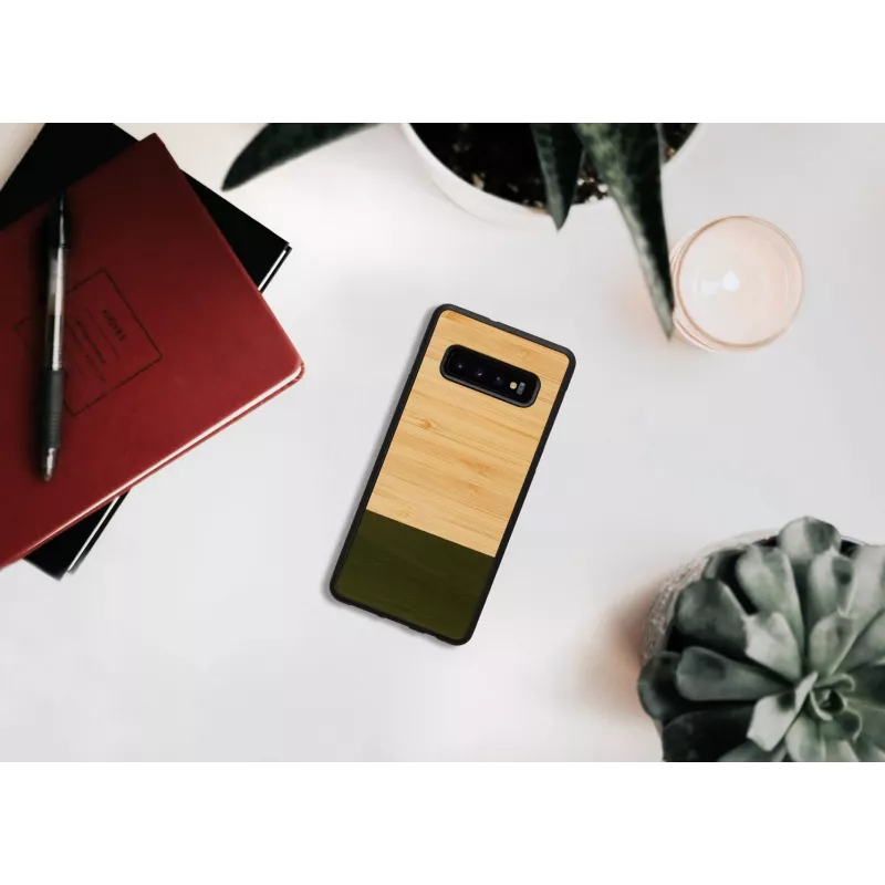 Smartphone case man and wood for Samsung Galaxy S10 Plus — bamboo forest black