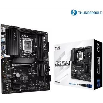 Motherboard ASRock Z890 Pro-A ATX — Intel Z890 chipset, LGA 1851, DDR5, 4x DIMM, 256GB, 2.5Gb LAN, PCIe Gen5
