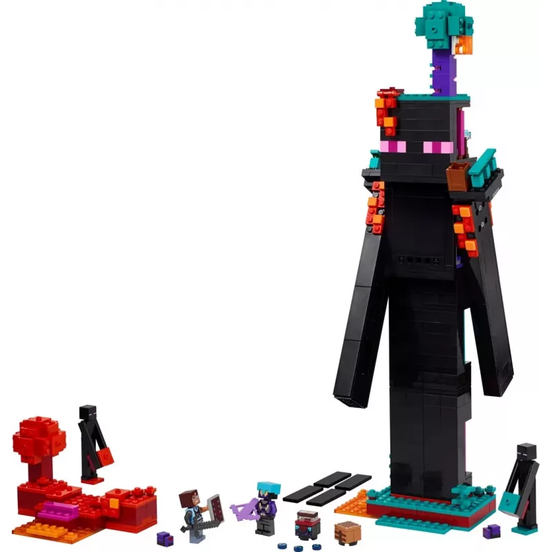 Construction toy LEGO Minecraft set 21279 The Enderman Tower, 867 pieces, 2 minifigures, 450 mm height
