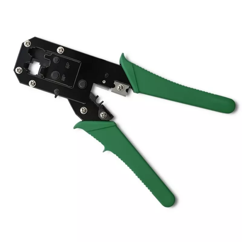 Crimping and cutting tool QOLTEC 54381 — modular connectors (network) crimper and cable cutter