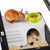 Cage FERPLAST Casita 100 for Rabbits and Guinea Pigs, Metal/Plastic, 960×570×560 mm, Taupe/White