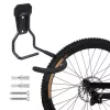 Wall bike mount MACLEAN MC-433 vertical bicycle hanger, foldable, adjustable width, for bikes up to 20 kg, black