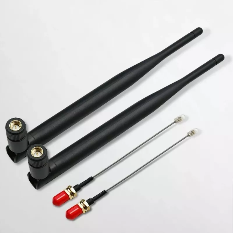 Indoor Wi‑Fi antenna QOLTEC 57046, dual‑band 2.4–2.5 GHz & 5.1–5.8 GHz, 5 dBi, 50 Ω