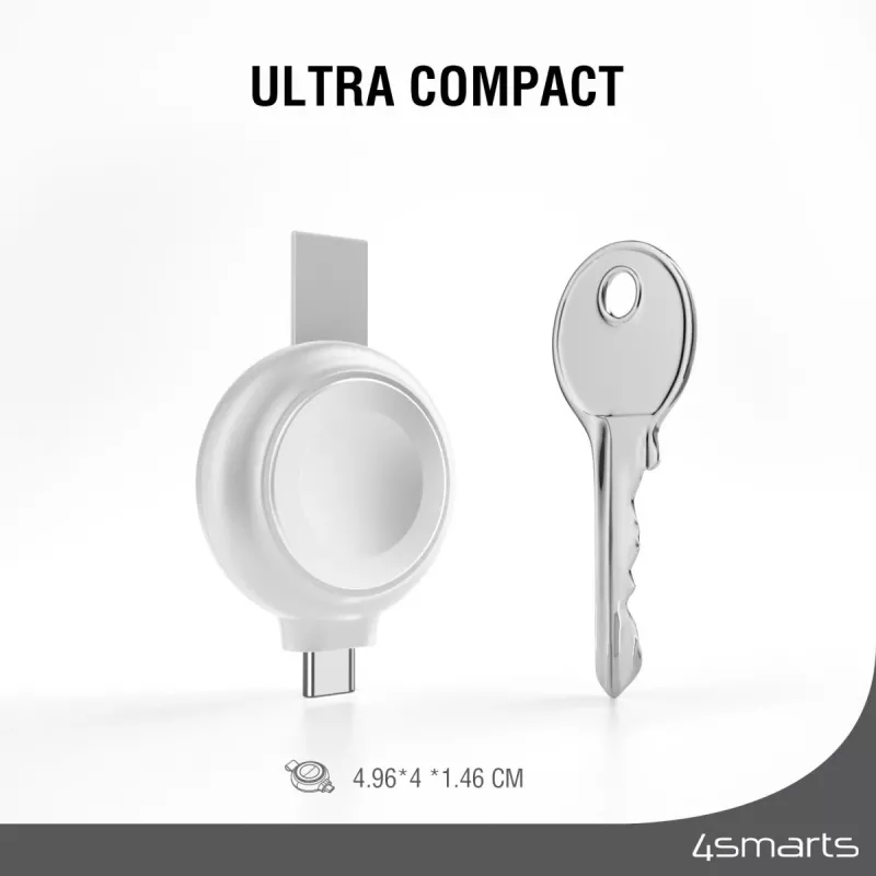 Charger 4smarts QI2 Smartwatch Silver USB Wireless Fast Charging